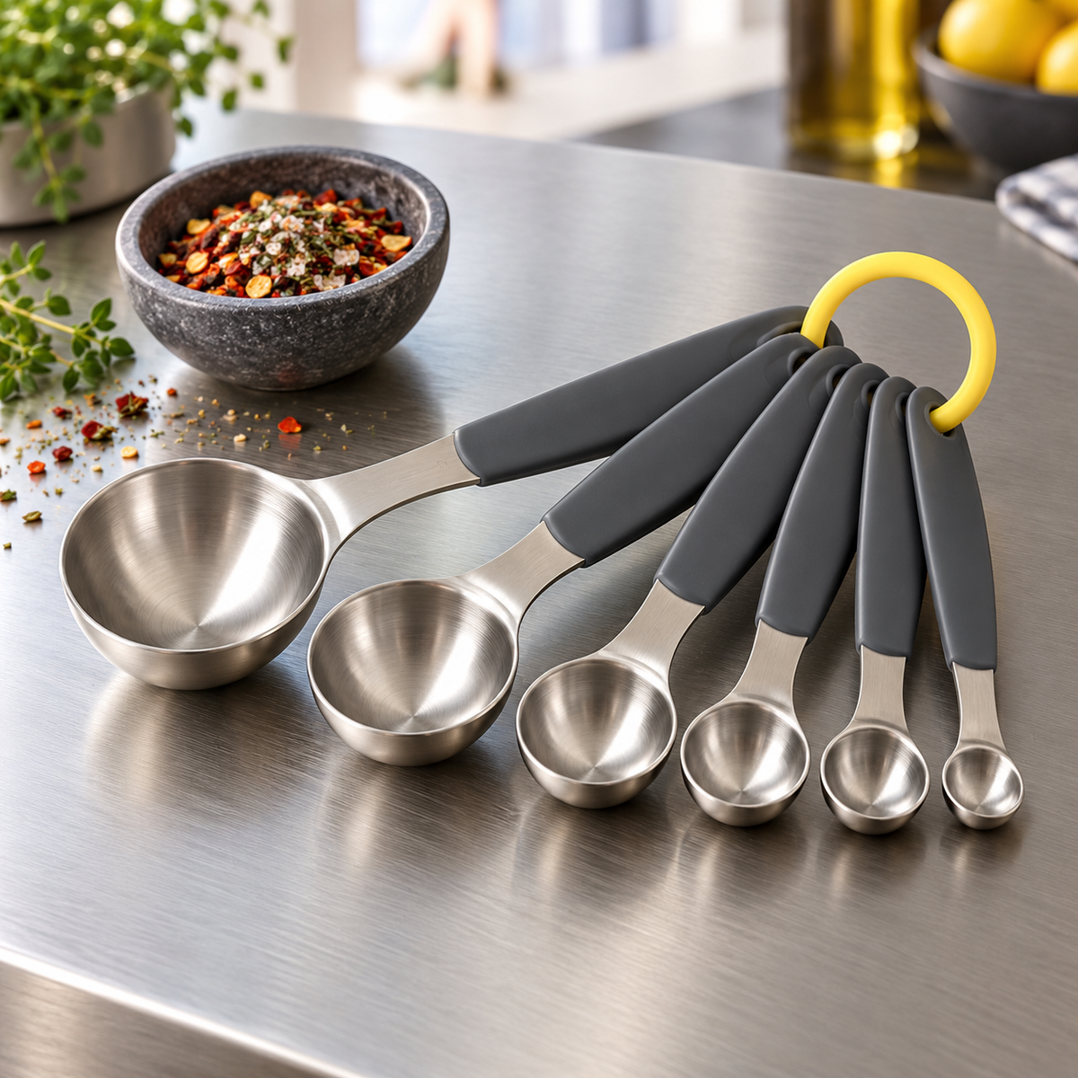 6-Piece Metal Measuring Spoon Set — main product view