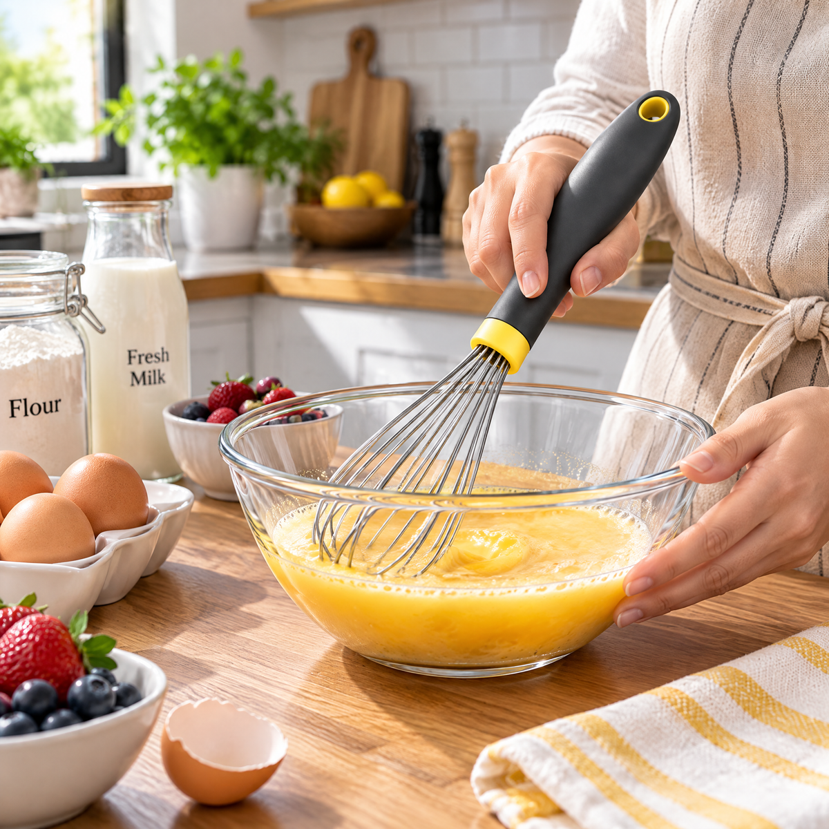 Balloon Whisk with Charcoal Handle — detail 3