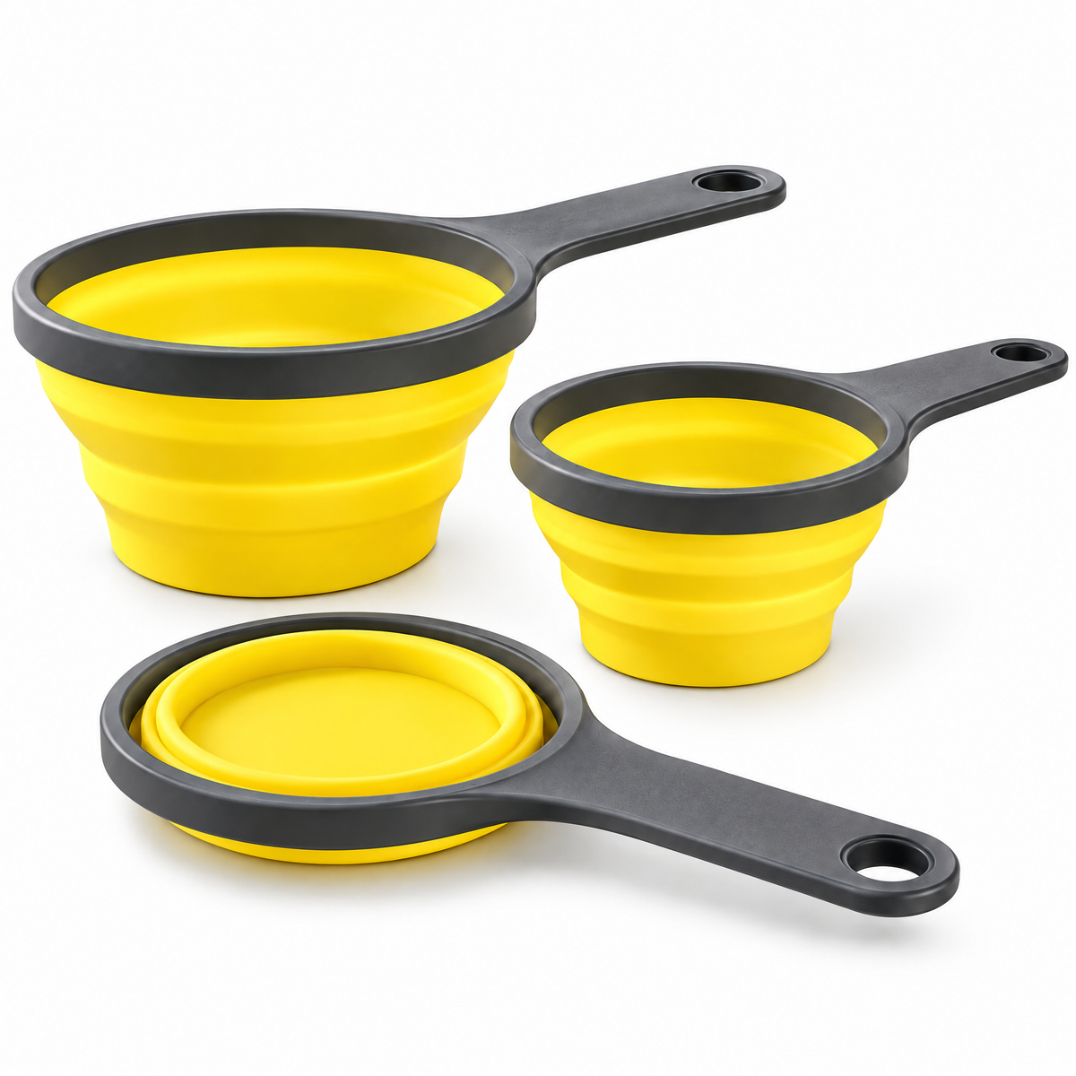 Yellow Collapsible Measuring Cup Set — detail 1