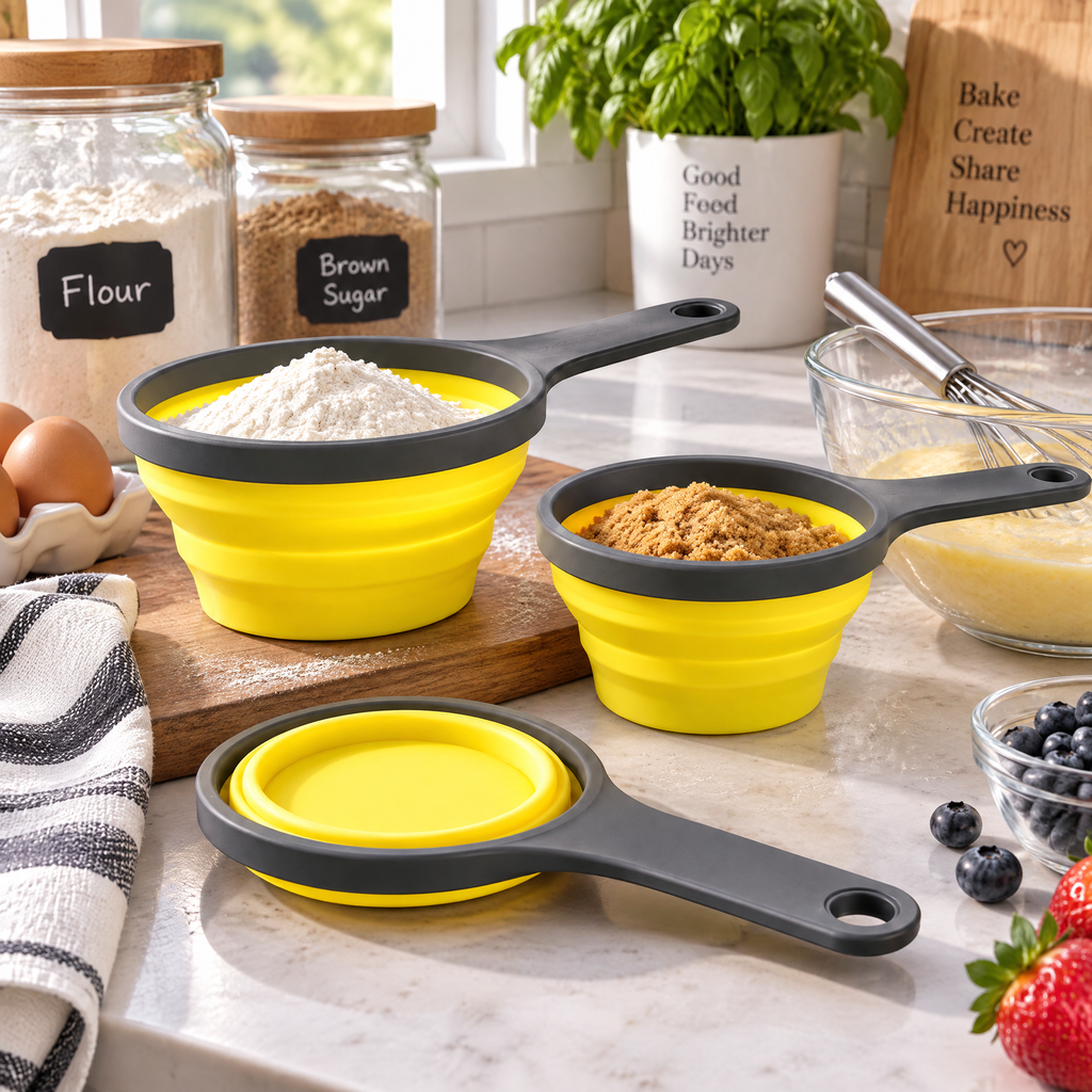 Yellow Collapsible Measuring Cup Set — detail 3