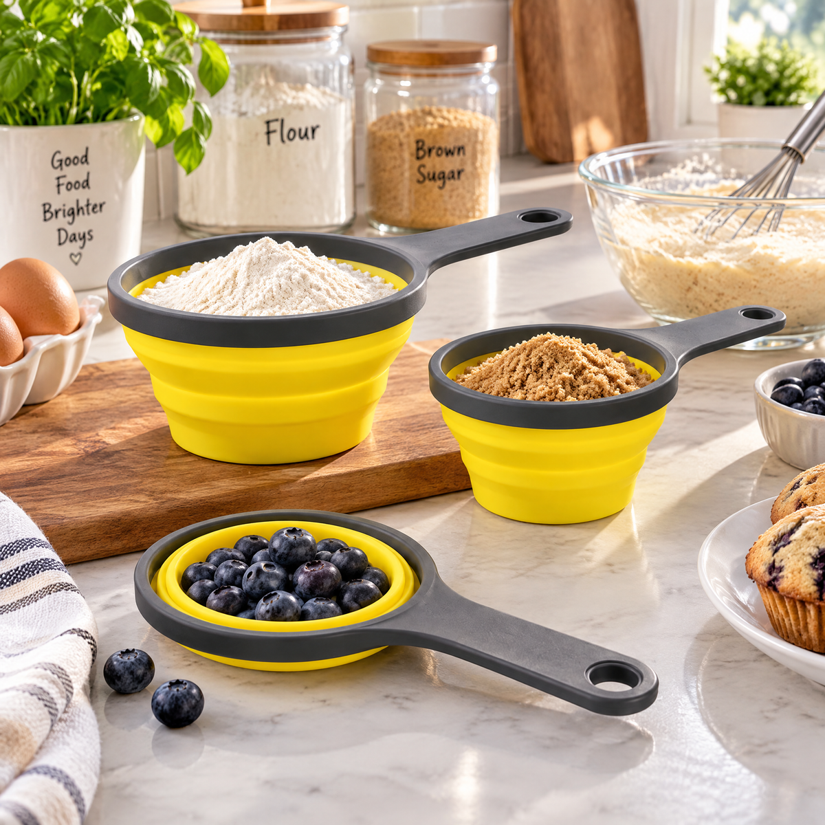 Yellow Collapsible Measuring Cup Set — detail 4