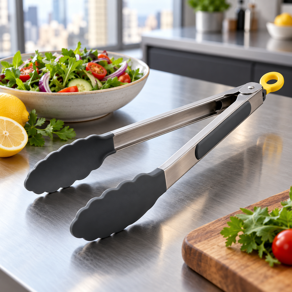 Charcoal-Tip Kitchen Tongs — main product view