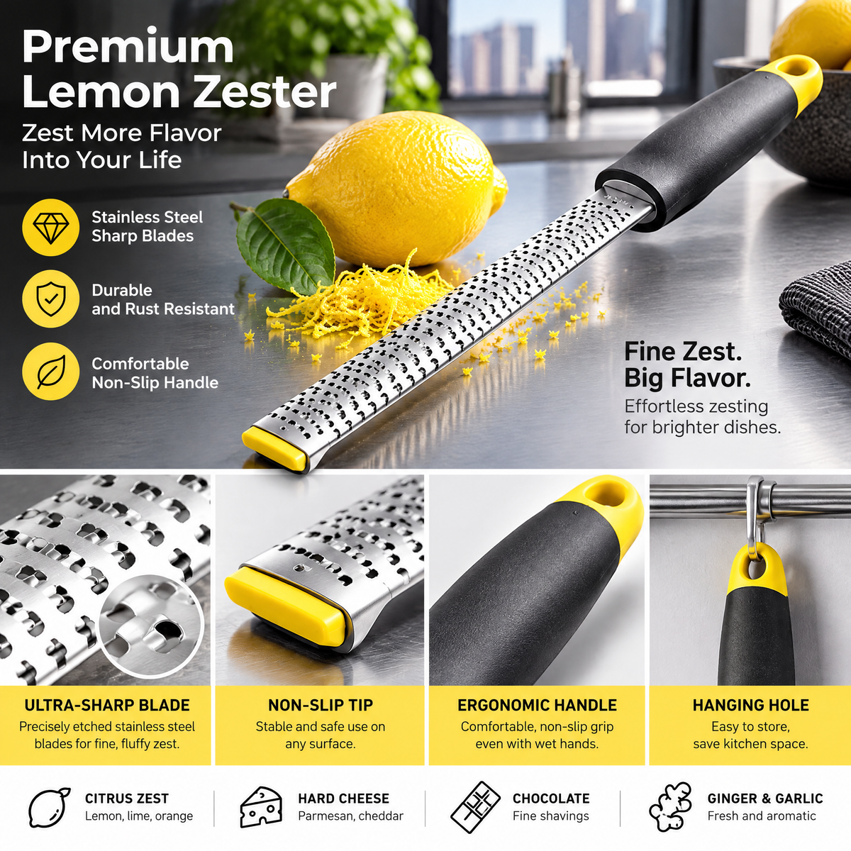 Fine Grater & Citrus Zester — detail 2