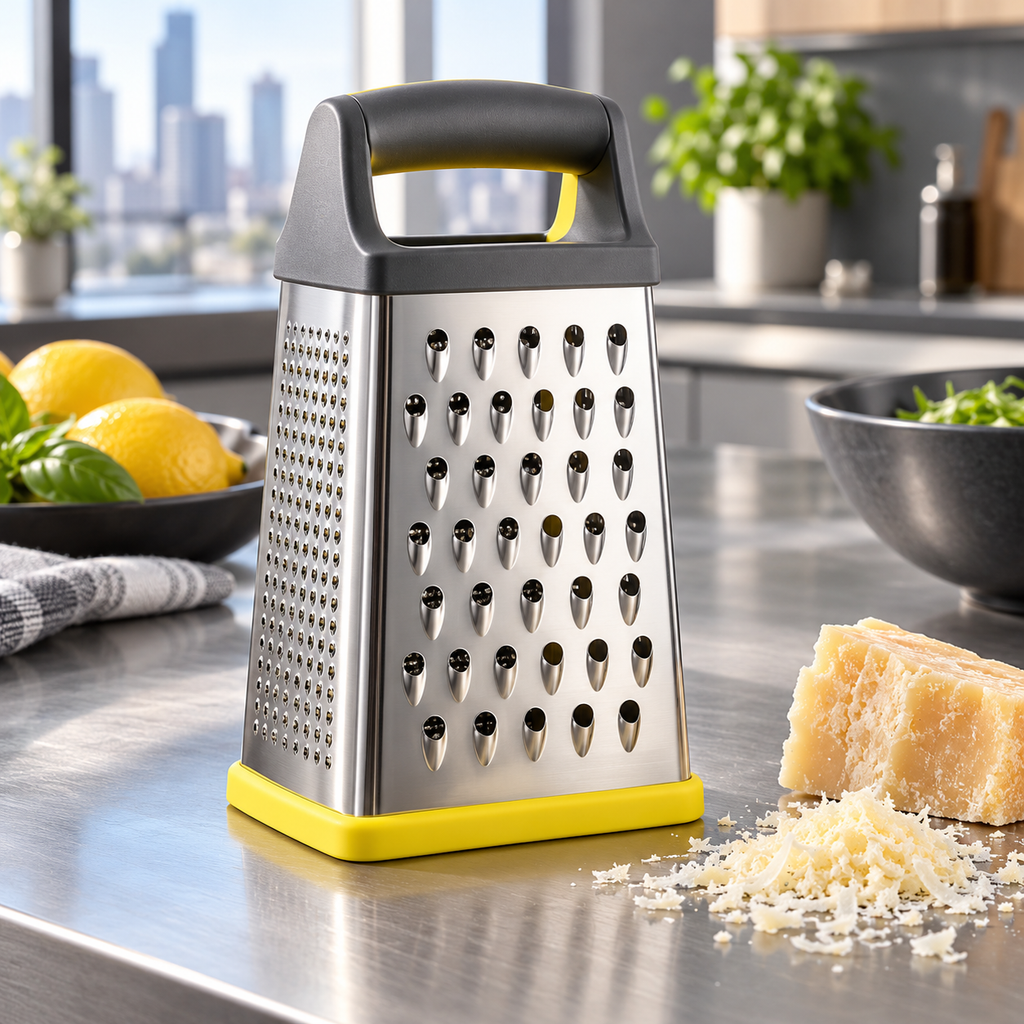 Box Grater with Yellow Base — main product view